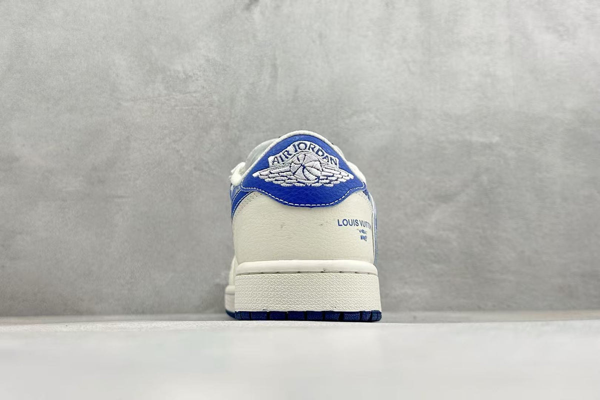 AJ1 Low Travis Scott x LV Blue Monogram Customs