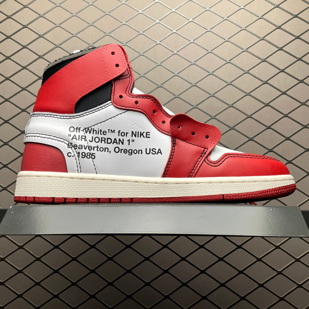 AJ1 X OW Chicago Red